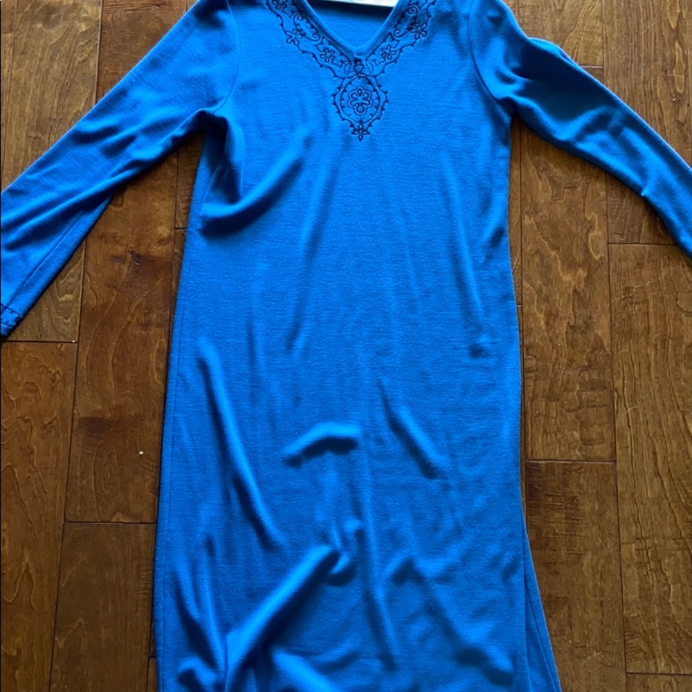 Long Blue flowery dress